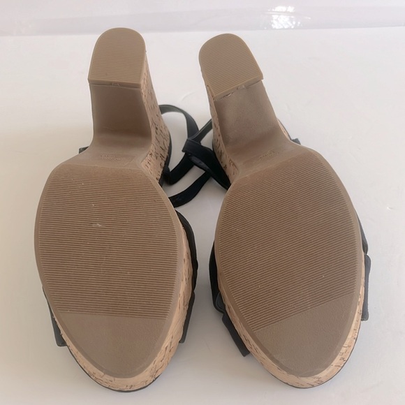 American Rag Women Jamie Open Toe Casual Platform Sandals Navy Blue Size 10W NEW - Picture 5 of 5